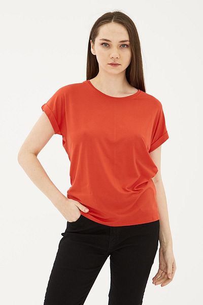 Fashion Friends Stretch Regular Fit Round Neck Blouse Bluz 25Y0194K1