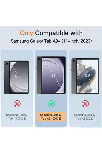 erorex حافظة JETech لجهاز Samsung Galaxy Tab A9+ مقاس 11 بوصة 2023 - أسود