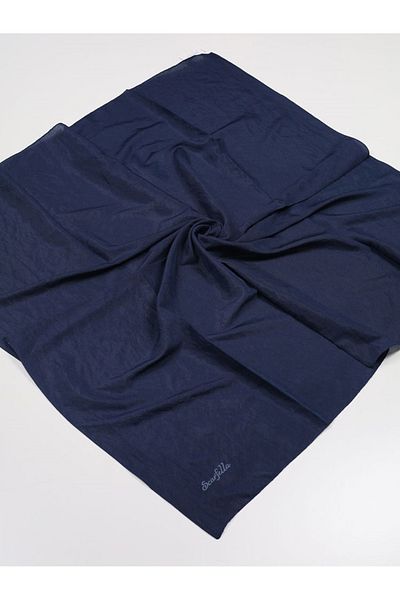 scarfella Μονόχρωμο Φουλάρι Bisera - Μοτίβο-01 - Navy Blue