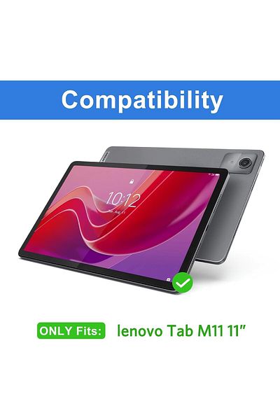 erorex جراب T Tersely Smart Case لجهاز Lenovo Tab M11 مقاس 11 بوصة 2024 TB330FU، جراب رفيع واقٍ بظهر صلب