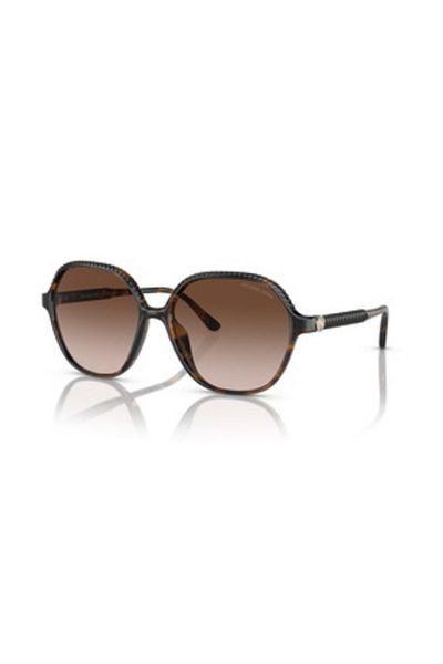 Michael Kors Woman Irregular Sunglasses- Mk 2186u - Lense Size:58mm - Dark Tortoise