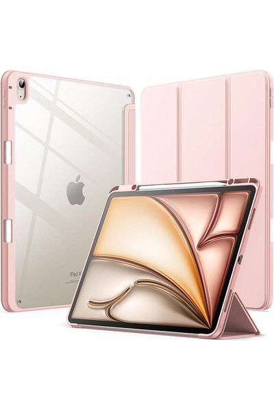 erorex حافظة JETech لجهاز iPad Air مقاس 13 بوصة M2 (2024) مع حامل قلم رصاص، غطاء خلفي شفاف رفيع