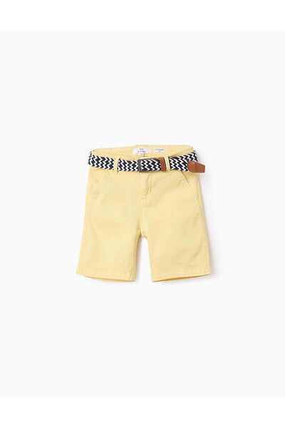 Ziddy Chino Shorts with Belt for Boys 'Midi', Yellow