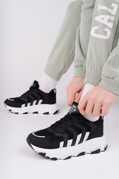 McDark Women's Black White Light Sneaker Shoes