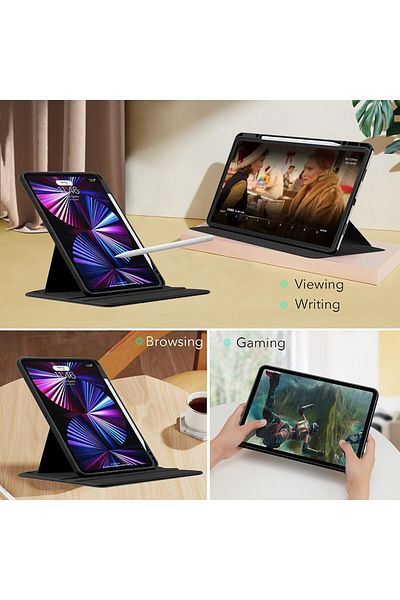 erorex غطاء جلدي من البولي يوريثان لجهاز Xiaomi Redmi Pad Pro/Xiaomi Poco Pad، غطاء واقٍ للكمبيوتر اللوحي، جلد بولي يوريثان +