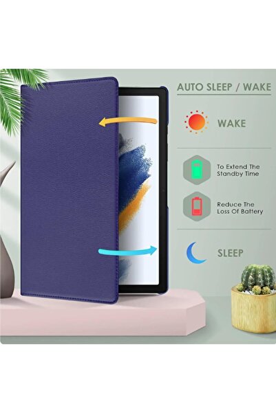 007 QIXUZENI Case for Samsung Galaxy Tab A9 Plus - Slim 360° Rotating PU Leather Cover with Auto Wake/S