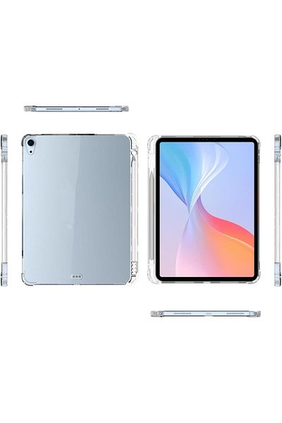 erorex Lukione Clear Case Compatible with iPad Air 11-Inch M2 (2024) with Pencil Holder,Anti-Yellowing