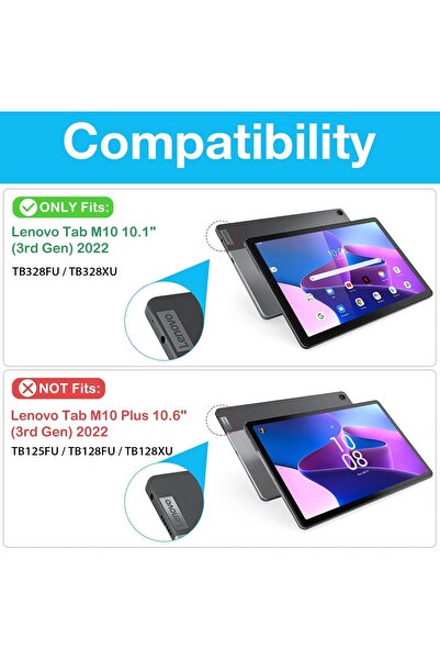 erorex For Lenovo Tab M10 Case 10.1 Inch 2022 3Rd Gen