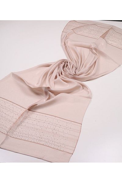 PİRAMİT Pyramid Solid Color Stone Evening Dress Shawl - Pattern-06 - Color-12
