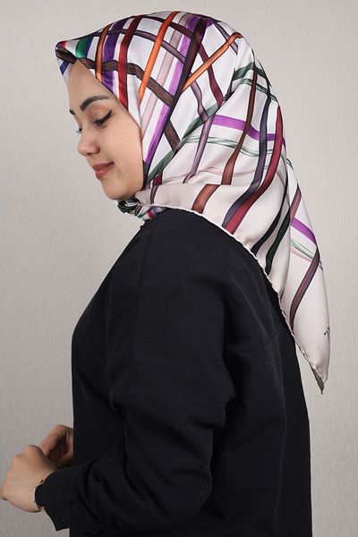 PİRAMİT Φουλάρι από ρεγιόν με σχέδιο Pyramid Luxer - Pattern-44 - Color-08