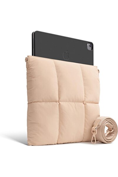 erorex Comfyable Puffy Tablet Shoulder Bag for iPad Pro 12.9 Inch, Quilted Puffer Puff Tablet Sling