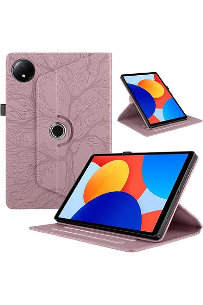 erorex جراب دوار من Fegishilly متوافق مع جهاز Xiaomi Redmi Pad SE مقاس 8.7 بوصة 2024 مصنوع من جلد البولي يوريثان 360 درجة