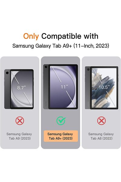 erorex حافظة JETech لجهاز Samsung Galaxy Tab A9+ مقاس 11 بوصة 2023 - أسود