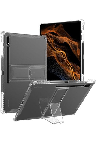 erorex جراب شفاف من FortuneMore متوافق مع Samsung Galaxy Tab S9 Ultra/Tab S8 Ultra جراب شفاف من مادة TPU
