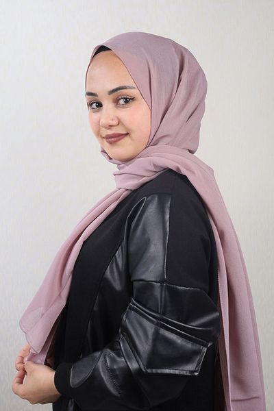 İpekal Silk Flat Color Chiffon Crinkle Shawl - Μοτίβο-01 - Χρώμα-12