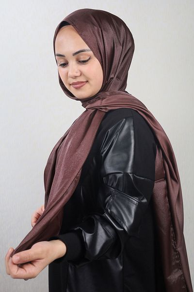 QUM İPEK Κρυστάλλινο σάλι Qum Silk μονόχρωμο - Μοτίβο-01 - Χρώμα-17