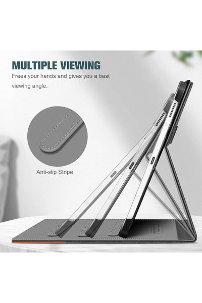 erorex جراب AXIYIBZI لهاتف Samsung Galaxy Tab S9 Plus/Tab S9 FE+، مصنوع من جلد البولي يوريثان الفاخر واقٍ لهاتف Galaxy Tab S9+