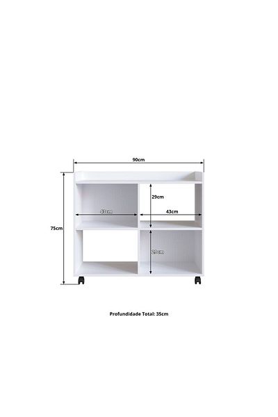 Danube Home Lairon 2-door Cabinet - White L90xw35xh75cm