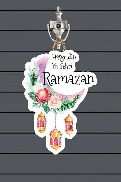 samsunlazer Modern Wooden Door Ornament - Welcome Ya City Ramadan Outdoor Special Cut