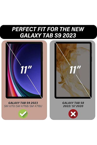 erorex جراب XIEHUZA لهاتف Samsung Galaxy Tab S9 مقاس 11 بوصة 2023 - أسود