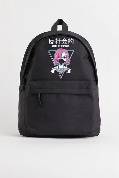 Toum Streetbeat Wear Antisocial Anime Girl Printed Unisex Backpack