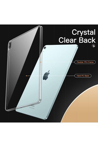 JETech Clear Protective Case for iPad Air 13-inch (M3/M2) - Slim Anti-Yellowing Shockproof