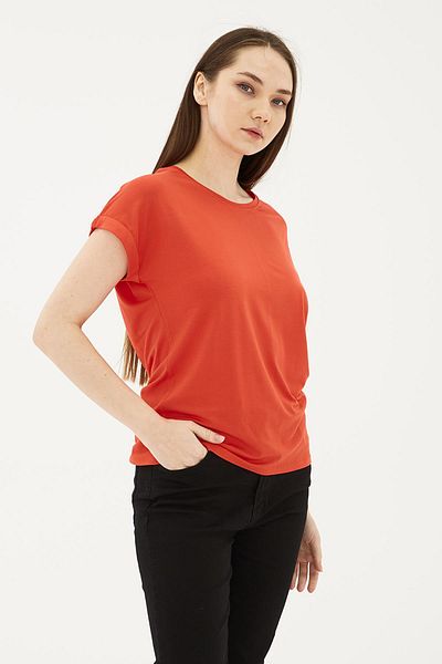 Fashion Friends Stretch Regular Fit Round Neck Blouse Bluz 25Y0194K1