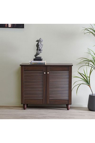 Danube Home Niva 9-Pair Shoe Cabinet - Dark Brown L76.8xW33.6xH67.5cm