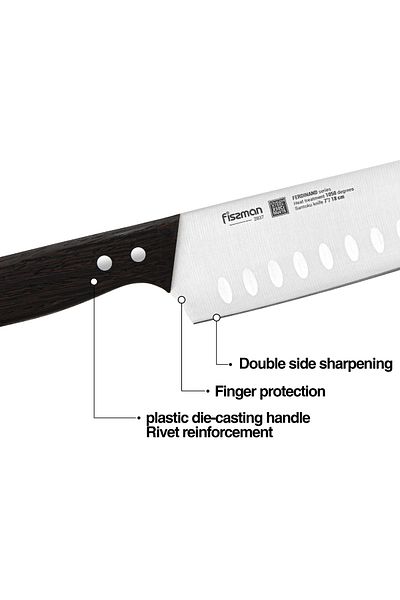 Fissman 7'' Santoku Knife Ferdinand Series, with Sharp Blade and Sturdy Non Slip Handle