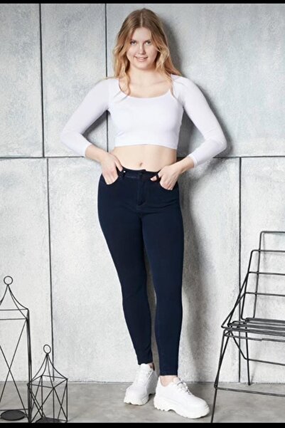 KADIN DAR PAÇA EN BOY LİKRALI JEANS