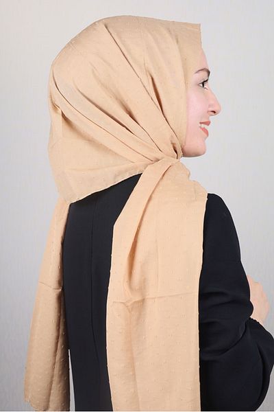 poloist Solid Color Chiffon Pıtpıt Shawl - Pattern-01 - Color-09
