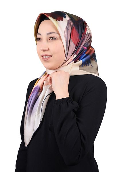 PİRAMİT Φουλάρι από ρεγιόν με σχέδιο Pyramid Luxer - Pattern-20 - Color-03