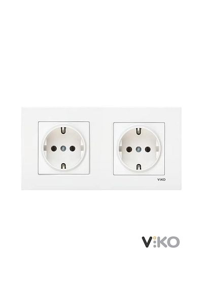 Banyolove Karre Series Double Grounded Socket White