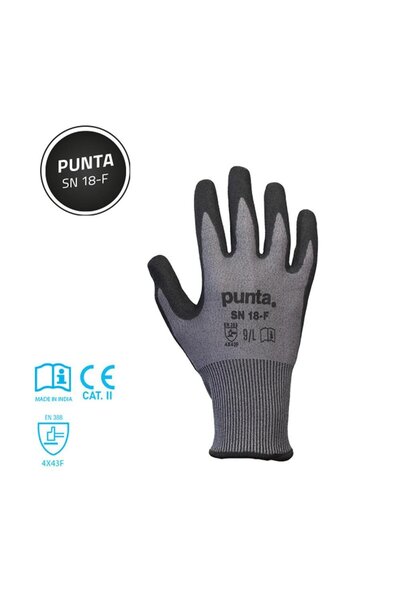 Kesilmeye Dirençli Eldiven · (Kumlu Nitril) |  Punta SN 18-F
