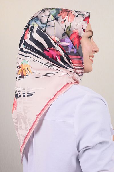 PİRAMİT Pyramid Luxer Patterned Rayon Scarf - Color-07 - Pattern-02