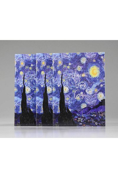 4nio Mini blocnotes Van Gogh din 3 piese