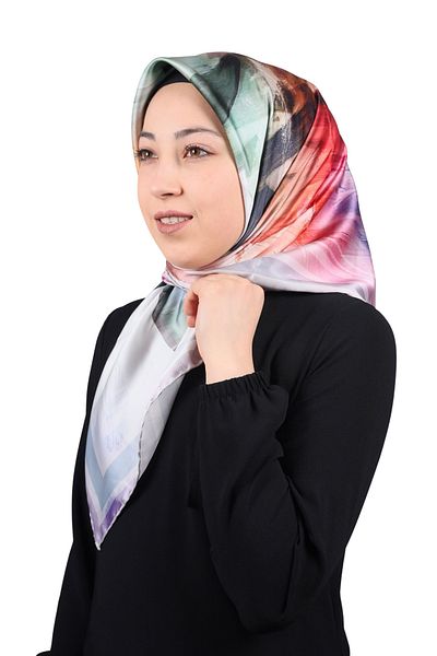 PİRAMİT Φουλάρι από ρεγιόν με σχέδιο Pyramid Luxer - Pattern-19 - Color-12