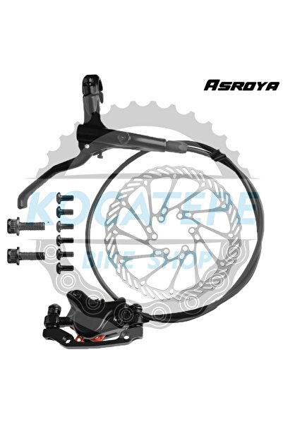 Asroya Bisiklet ARKA Hidrolik Disk Fren Seti (Hidrolik Fren Takımı) 1600mm Kablo 160mm Rotor