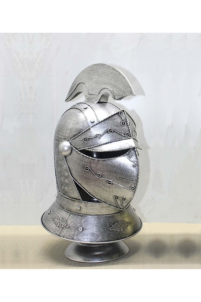 ehobim Metal Masa Standlı Şovalye Miğferi Kask 48cm