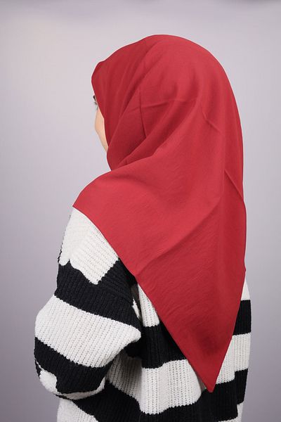 PİRAMİT Πυραμίδα μονόχρωμο 110 cm Arya Crinkle Φουλάρι - Μοτίβο-01 - Χρώμα-06
