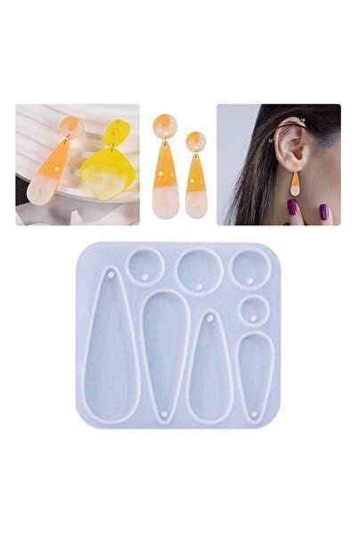 Genel Markalar Epoksi Silikon Kalıp Çoklu Anahtarlık Damla Üçgen Delikli Koly...