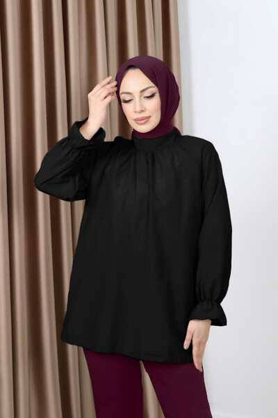 CNG MODA Shirt with Shirred Sleeves