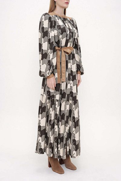 SOCIETA Gathered Long Shirt Dress 93815