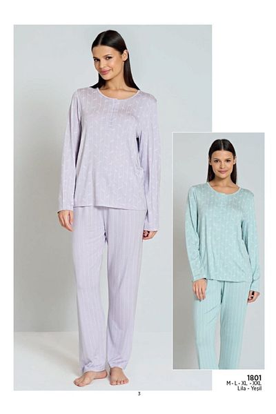 Pijadore Women's Long Sleeve Button Front Pajama Set
