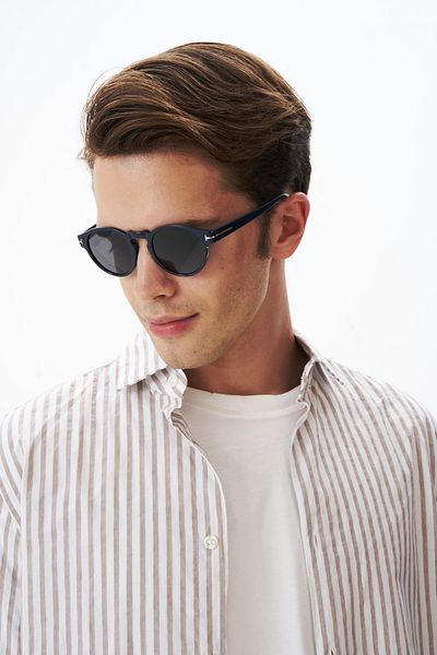 EYE OF HORUS Eoh1066 C8 Navy Blue Unisex Sunglasses