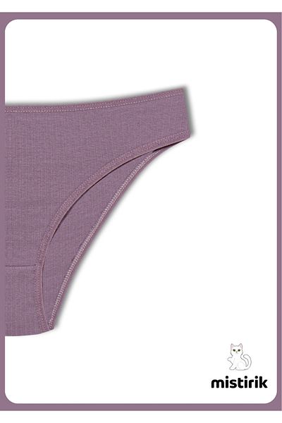 MİSTİRİK Model Taranto Slip Bumbac Rigate Flexibil Confortabil Chiloți Respirabili Culoare Mov