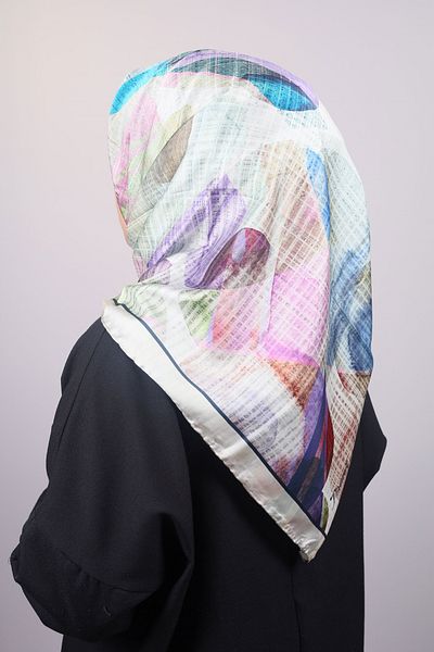 PİRAMİT Φουλάρι από ρεγιόν με σχέδιο Pyramid Luxer - Pattern-32 - Color-07