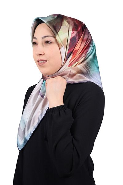 PİRAMİT Φουλάρι από ρεγιόν με μοτίβο Pyramid Luxer - Pattern-19 - Color-05