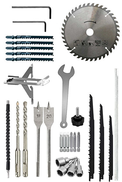 RETOOLS PROFESYONEL 7Lİ SET (DAİRE TESTERE 185 MM + TİLKİ KUYRUĞU + 6 MM FREZE + IŞIK)