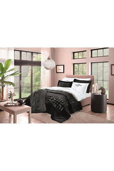 Taç Çeyiz Seti Evimdeki Neşe Paketi Glenna Siyah- 10 Parça